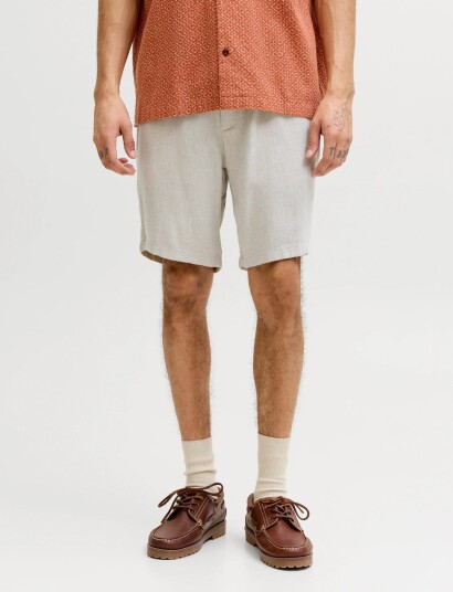 Jack & Jones Jpstace Mykonos Linen Blend Shorts Reg Cream L