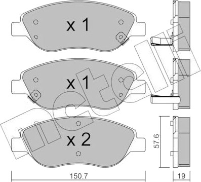METELLI 22-0577-2 Bremseklosser
