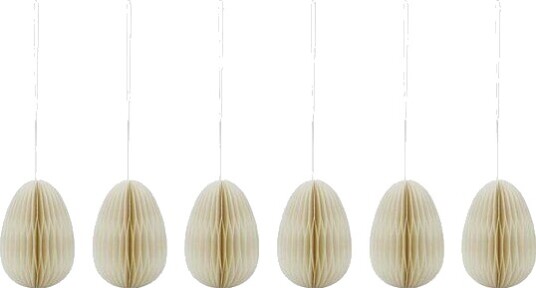 House Doctor   Honeycomb påskeegg 6 stk off white