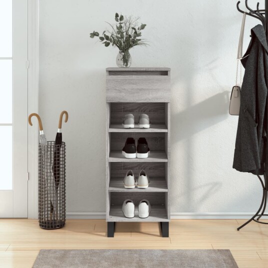 Skoskap grå sonoma 40x36x105 cm konstruert tre 8721012115132