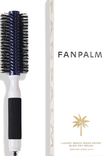 FANPALM Boar- & Nylon Hairbrush - GLOSSY WHITE - One Size FANPALM Boar- & Nylon Hairbrush - GLOSSY WHITE - One Size
