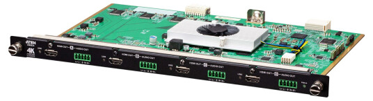 ATEN VM8824 4-Port True 4K HDMI Output Board with Scaler - utvidelsesmodul - HDMI x 4 + lyd x 4