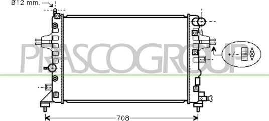 PRASCO OP410R001 Radiator motorkjøling