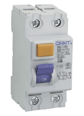Chint JORDFEILBRYTER 2P 63A 100mA KL.A - 1615652