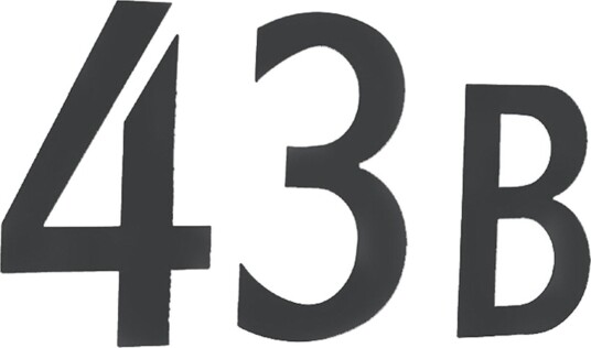 Postkassenummer Beslagsboden Svart Rustfritt Stål