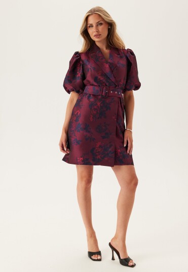 YAS Yasanki 2/4 Wrap Dress Burgundy 40 YAS Yasanki 2/4 Wrap Dress Burgundy 40