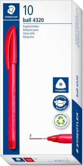 Staedtler Ballpoint pen ball 4320 10 pcs F red Staedtler Ballpoint pen ball 4320 10 pcs F red