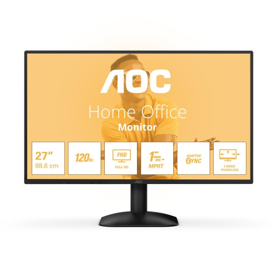 AOC 27B31H 27" Full HD IPS PC-skjerm 120Hz Svart AOC 27B31H 27" Full HD IPS PC-skjerm 120Hz Svart