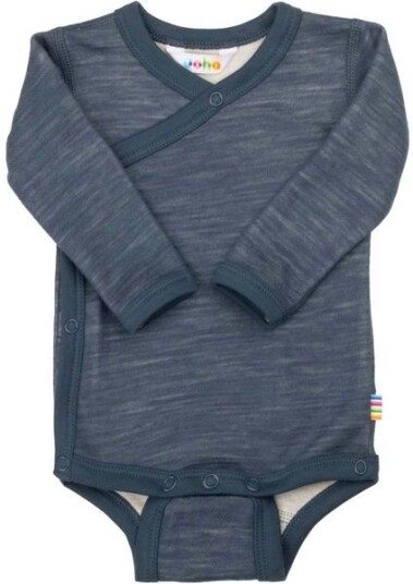 Joha Goose/Propeller omslagsbody i ull/bambus Dark Denim