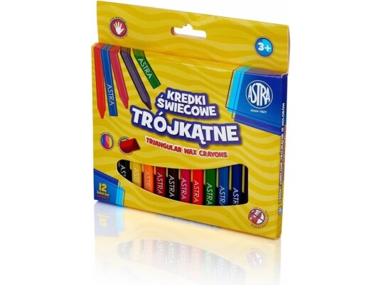 Astra Trekantede Voksstifter, 12 Farger Astra Trekantede Voksstifter, 12 Farger