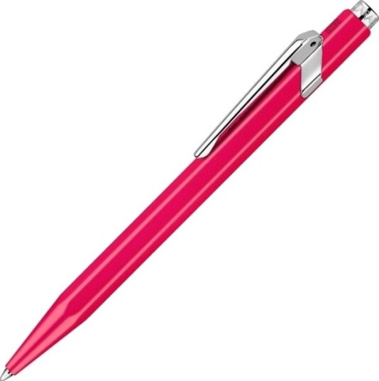 Caran D"ache 849 Popline Fluo 849.090 Kulepenn M, Blått Blekk, Rosa