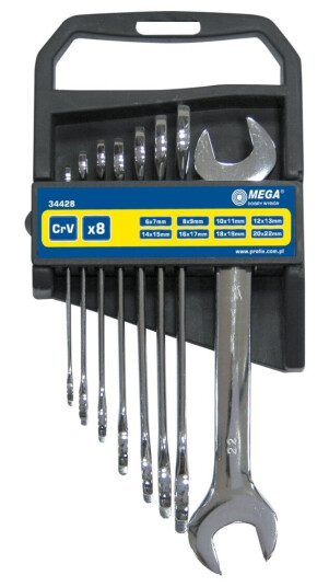 Mega Flatnøkkelsett 6-22Mm 8 Stk. (34428) Mega Flatnøkkelsett 6-22Mm 8 Stk. (34428)