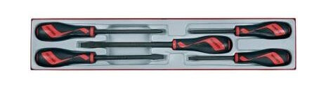Teng Tools 5 deler Skrutrekkersett med Krom-Vanadium Stål og Slaghette