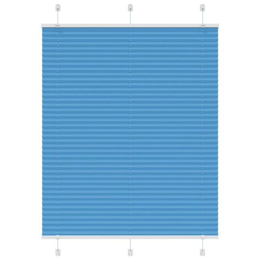 Plisségardin Blå 110x150 cm Stoffbredde 109,4 Polyester