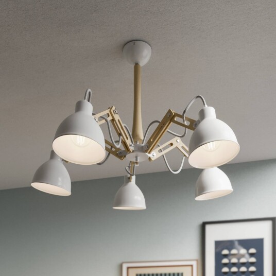 Lamkur Taklampe Skansen 5 lyskilder justerbar hvit