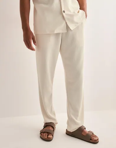 Selected Homme SLHSTRAIGHT196 Plisse Trouser Ex Bukser Beige