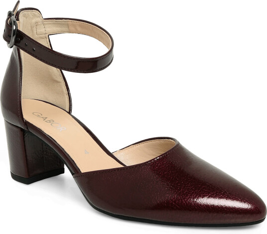 Gabor Ankle Strap Pumps Burgundy 42