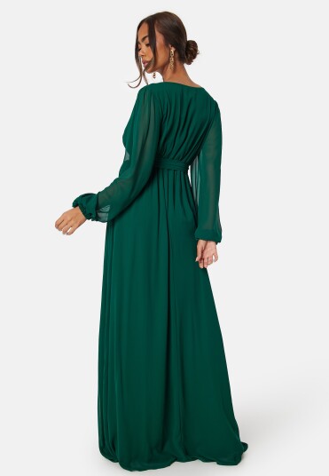 Goddiva Long Sleeve Chiffon Dress Goddiva Long Sleeve Chiffon Dress