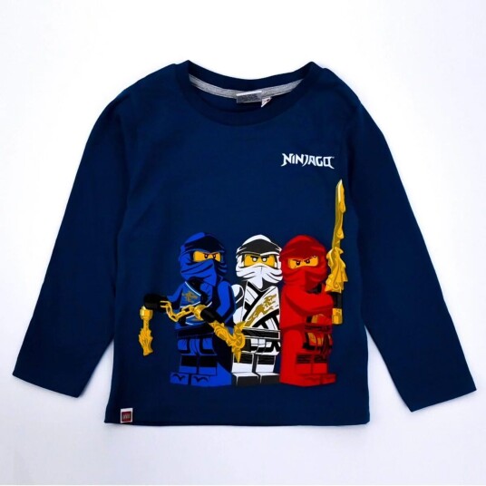 Ninjago Genser Triple Front 104 / 4 år Barn Blå/Hvit