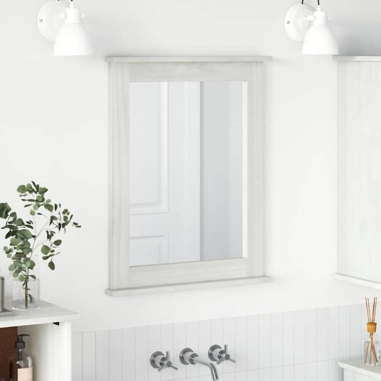  Speil med speil VIGO Hvit 55.5 x 5 x 70 cm Heltre furu