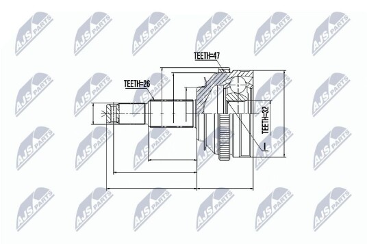 Nty Drivknute drivaksel NTY NPZ CH 001