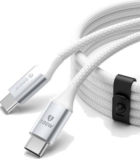 ORICO CDX USB C USB C 100W kabel 1m hvit CDX 100CC WH BP ORICO CDX USB C USB C 100W kabel 1m hvit CDX 100CC WH BP