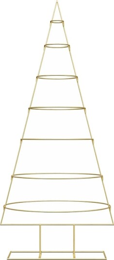  Metall juletre med stativ Gull 180 cm Pulverlakkert stål