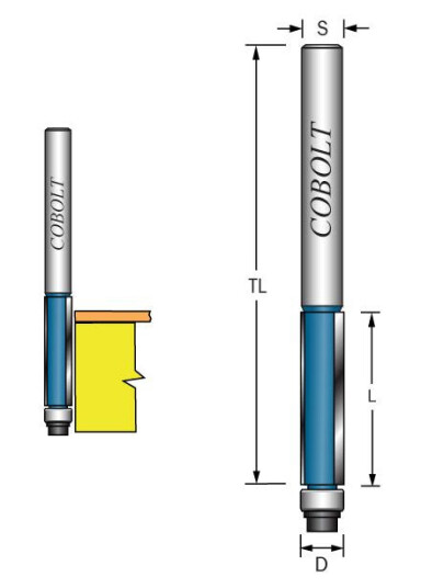 Cobolt 205 024 Kantfres med styrelager Maskintilbehør & forbruk