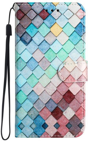 EIDERWOOD iPhone 17 Pro Max Kunstskinn Flip Deksel med Lommebok & Stropp – Mønster