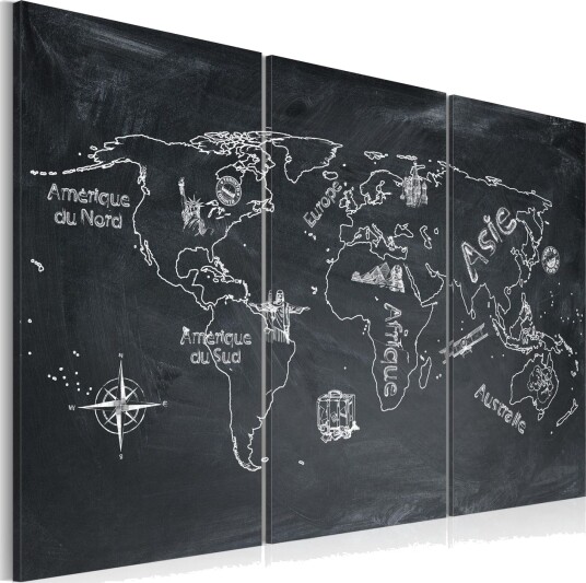 Bilde Geografitime Fransk Triptyk 120x80 Artgeist sp. z o. o.