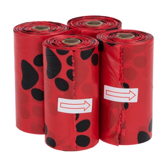 Zooplus Exclusive Hundepose Med Duft 4 Ruller À 15 Beutel Rød Rose