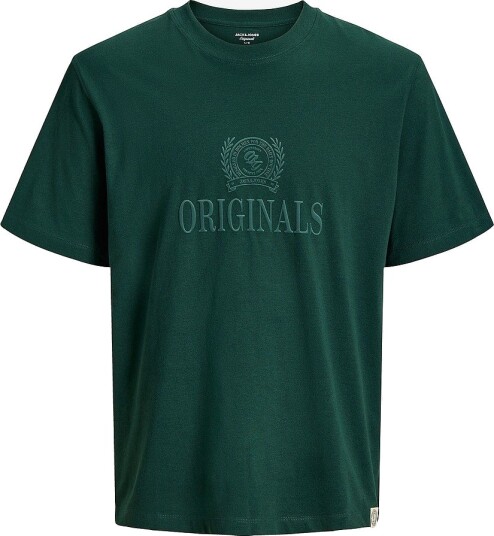 Jack & Jones Plus T skjorte Jorfrederiksberg Monogram Tee Ss Cn Grønn