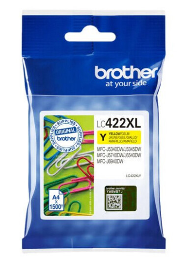 Brother LC422XL blekkpatron (gul)