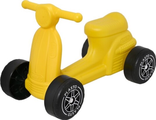 Sit Kick Scooter Med Stillegående Hjul, Gul, Setehøyde 22 Cm, Lengde 50 Cm I Boks