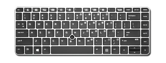 Hp Dualpoint - Erstatningstastatur For Bærbar Pc - Med Pekepinne - Bakbelysning