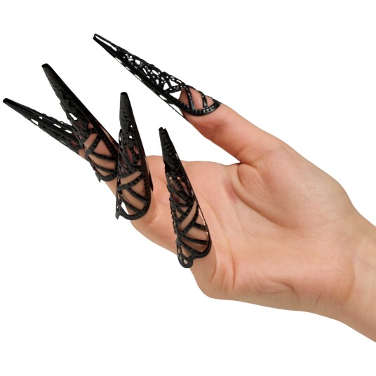 Sex & Mischief Sensoriske Fingertupper i Metall - Black Sex & Mischief Sensoriske Fingertupper i Metall - Black