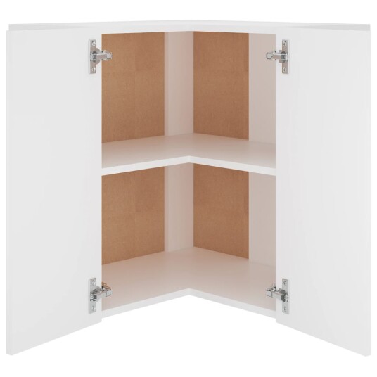 vidaXL Hengende hj?rneskap hvit 57x57x60 cm sponplate vidaXL Hengende hj?rneskap hvit 57x57x60 cm sponplate
