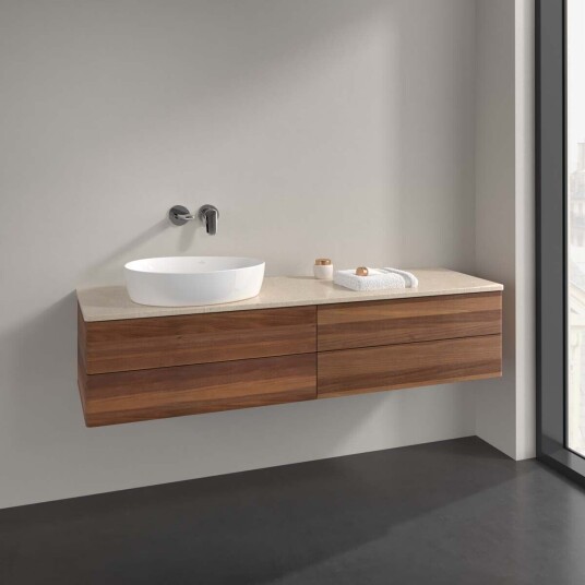 Villeroy & Boch  Antao Servantskap med 4 skuffer 160x50x36 cm u/lys Valnøtt/Crème