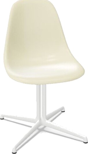 Vitra Eames Fiberglass DSL Spisestol Pergament/Glatt Hvit