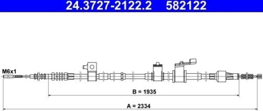 Ate Tautrekk parkeringsbrems ATE 24.3727 2122.2