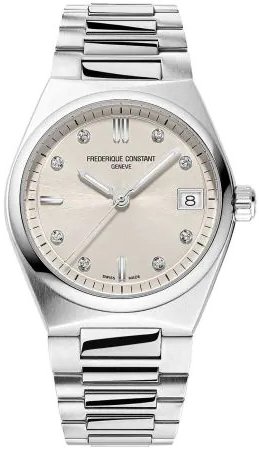 Frederique Constant Dameklokke FC 240BGD2NH6B Highlife Beige/Stål Frederique Constant Dameklokke FC 240BGD2NH6B Highlife Beige/Stål