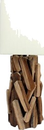 Aumi Collection Bordlampe i teak av drivved Natur