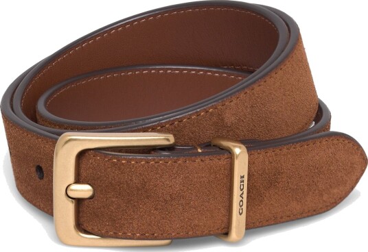 Coach 25Mm Suede Harness Hasp Belt Brown XS Coach 25Mm Suede Harness Hasp Belt Brown XS