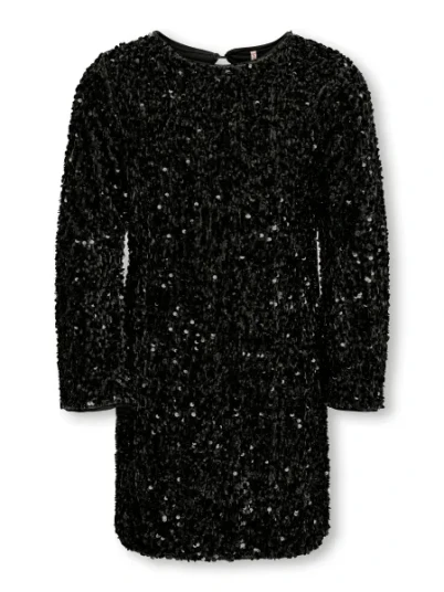 kids ONLY Black Kogconfidence Life Ls Seq Flrd Kjole Jrs 146 152 kids ONLY Black Kogconfidence Life Ls Seq Flrd Kjole Jrs 146 152