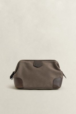 Gant Modern Premium Canvas Washbag Faded Taupe