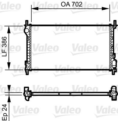 Radiator VALEO 735167 Radiator VALEO 735167