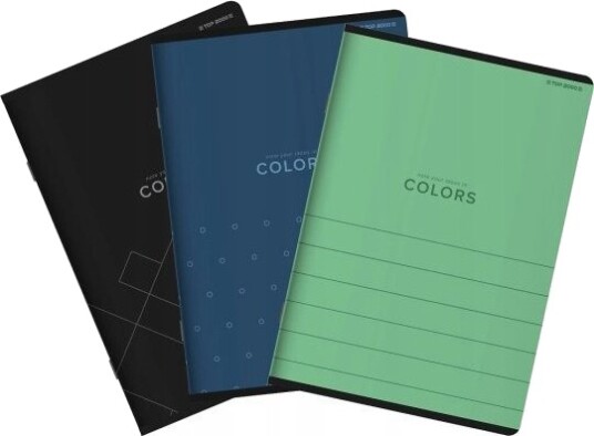 Top 2000 Skrivebok Colors A4/96K Rute Mix Farger