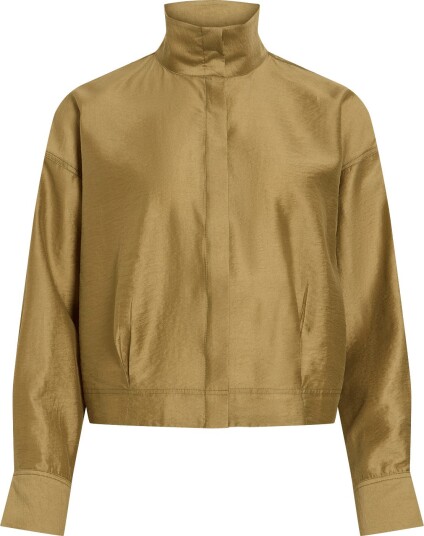 ROUGE EDIT Roustina L/S High Neck Shirt/1   Khaki green   34
