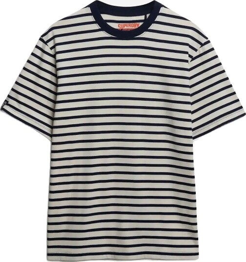 Superdry Merchant Stripe Tee - OFF WHITE STRIPE - XXL