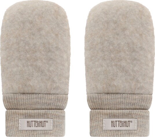 HUTTEliHUT Ullfleece votter 2 lags Camel Melange